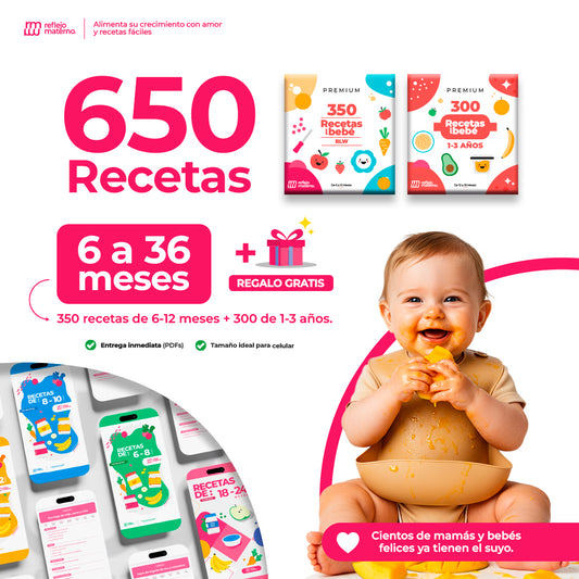 MegaPack 650 recetas para bebé + GUÍA BLW